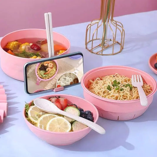 Mikrowellen-Ramen-Schüssel mit Sieb für einfaches Kochen Mivoza Deutschland