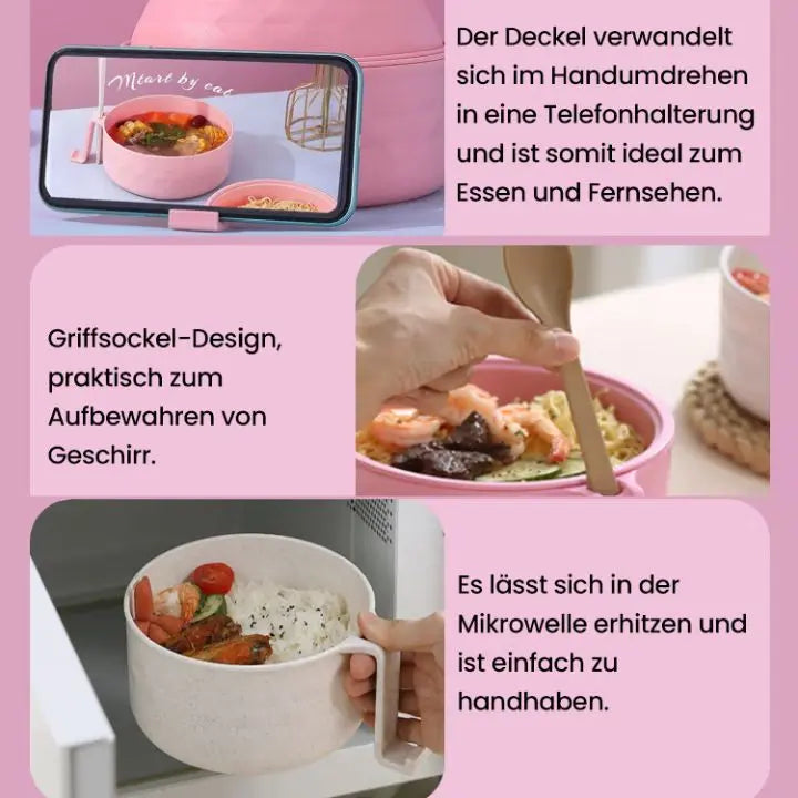 Mikrowellen-Ramen-Schüssel mit Sieb für einfaches Kochen Mivoza Deutschland