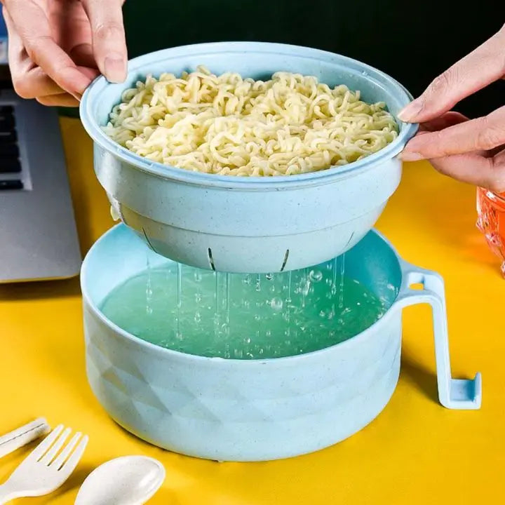 Mikrowellen-Ramen-Schüssel mit Sieb für einfaches Kochen Mivoza Deutschland