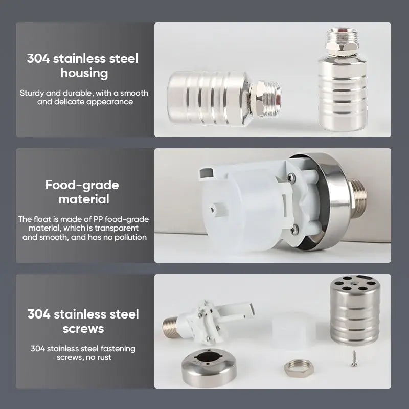 Mini-Schwimmerventil aus Edelstahl – Automatische Wasserstandskontrolle Mivoza Deutschland