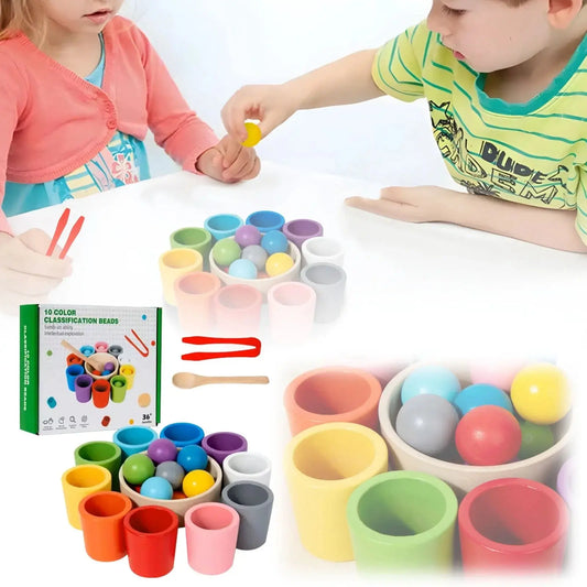 Montessori Farb- & Sortierspiel aus Holz | ab 3 Jahren Mivoza Deutschland