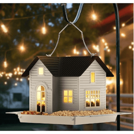 Solar-Vogelhaus mit LED – Leuchtende Gartenlaterne & Futterstation in einem! Mivoza Deutschland
