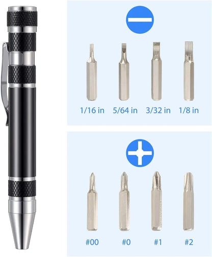 Multi-Bit Mini-Schraubendreher – Kompaktes Reparaturwerkzeug aus Aluminiumlegierung Mivoza Deutschland