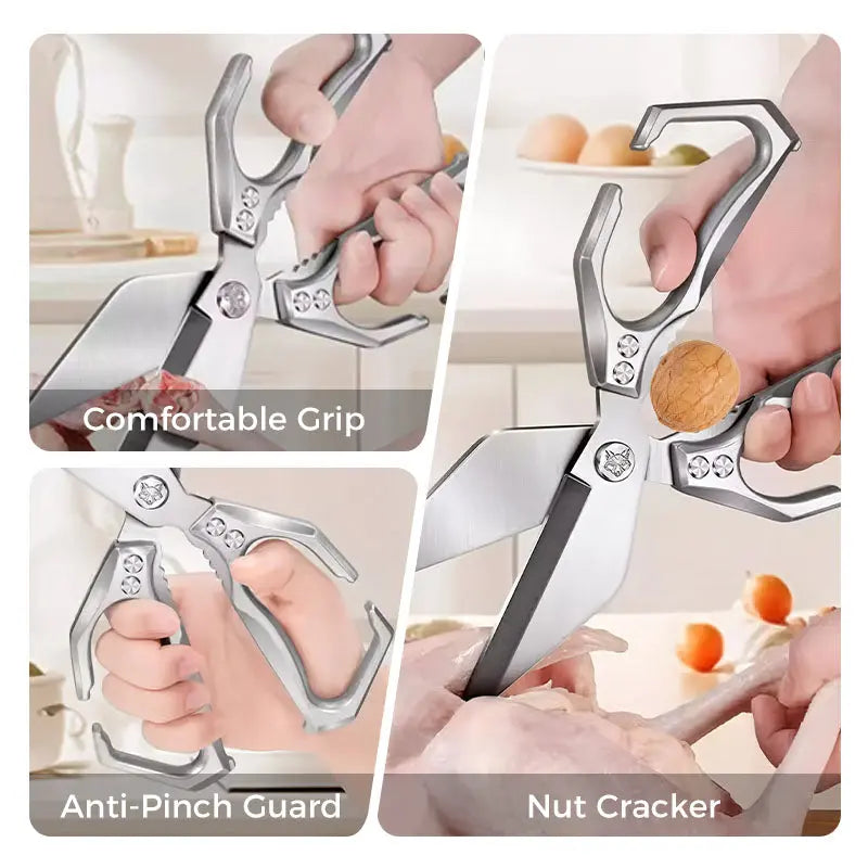 Multifunktionale Hochleistungs-Küchenschere – Rasiermesserscharfe Edelstahlklingen, ergonomischer Griff & vielseitige Anwendung Mivoza Deutschland