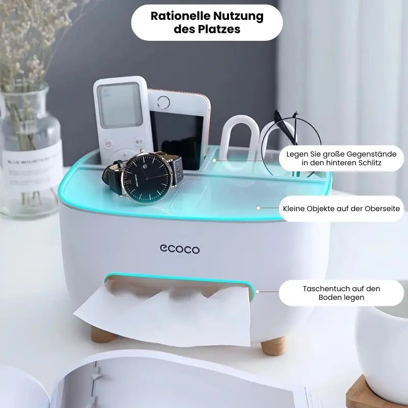 Multifunktionale Tissue-Box mit Ablagefach Mivoza Deutschland