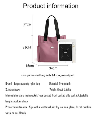 Nylon-Schultertasche mit großem Fassungsvermögen – wasserabweisend mit mehreren Taschen Mivoza Deutschland