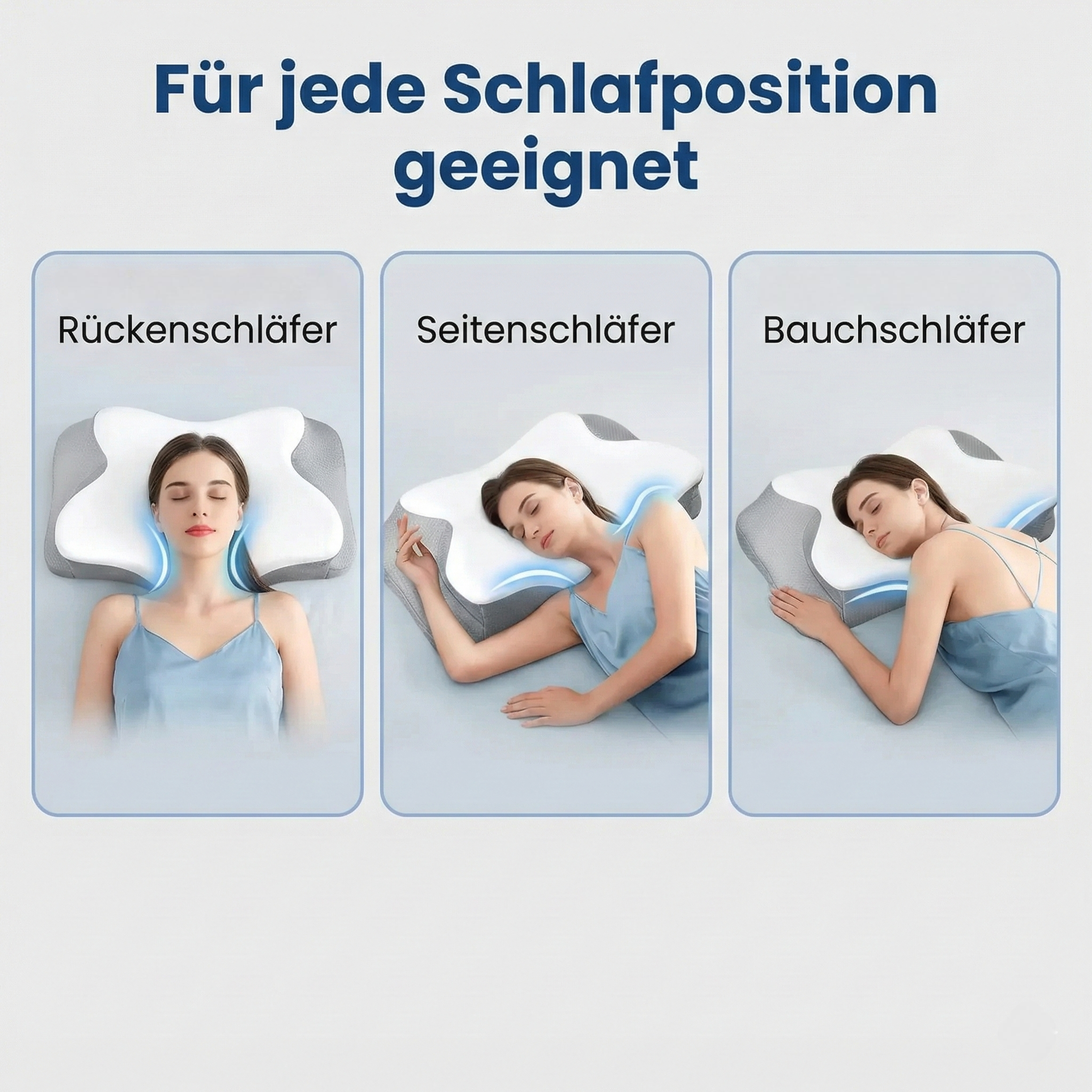 Ergonomisches Nackenstützkissen 6-Zonen – Wachen Sie Schmerzfrei Auf