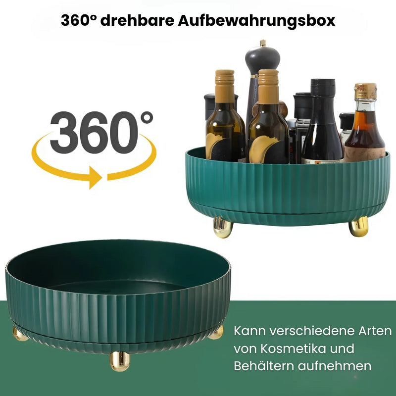 360° drehbares, rutschfestes Gewürzregal Drehteller-Organizer