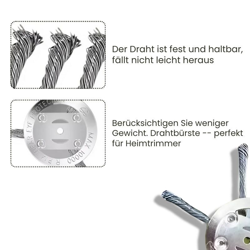 1+1 Gratis | Langlebiger Stahl-Grasschneidekopf für präzises Schneiden