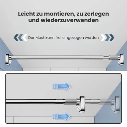 1+1 Gratis | Einziehbarer, an der Wand montierter Teleskop-Wäscheständer