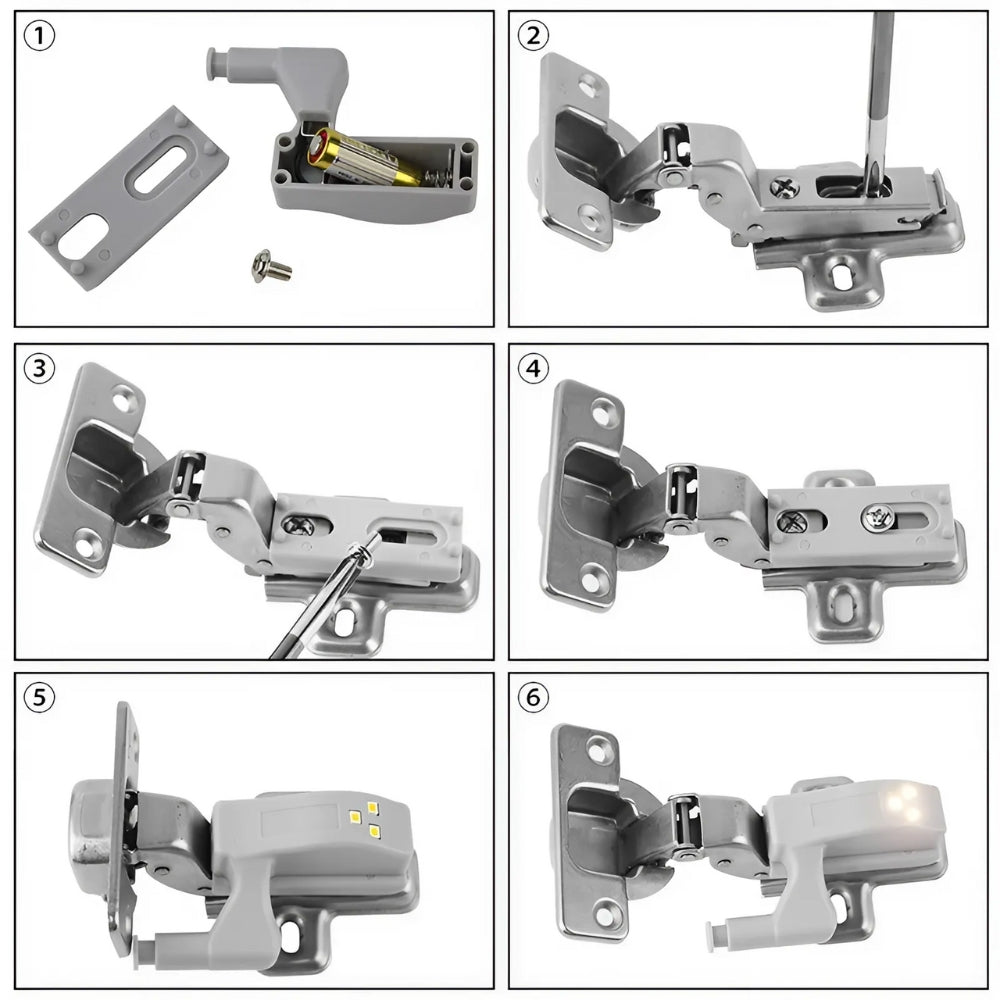 LED-Scharnier-Innenbeleuchtung - 10er-Pack