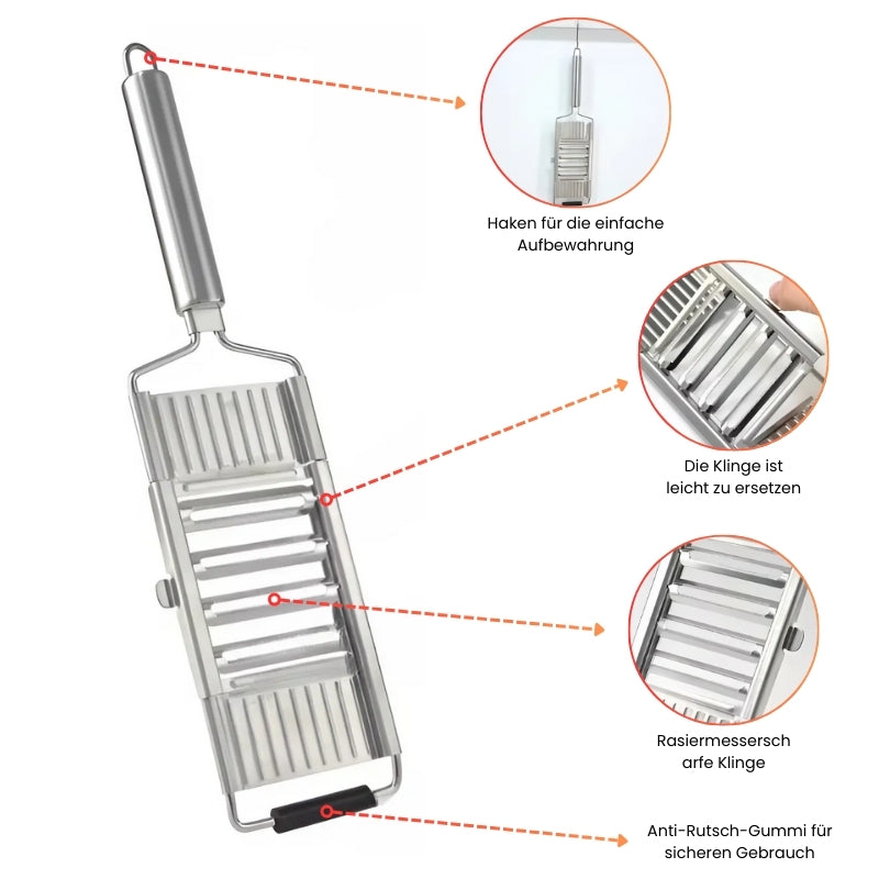 Mehrzweck-4-in-1-Gemüsehobel aus Edelstahl