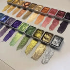 Perlenpulver-Pigment 60 Farben | Schimmernde Aquarellfarben Mivoza Deutschland