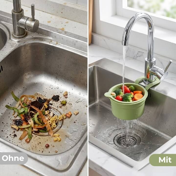 Nie wieder verstopfter Abfluss – Essensreste hygienisch auffangen in Sekunden