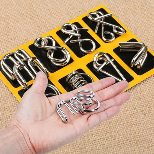 Interlock Metallpuzzle-Set — Perfekt für Weihnachten & Spielabende 8er Set