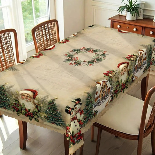 Weihnachts-Tischdecke — Strapazierfähig, pflegeleicht & farbecht
