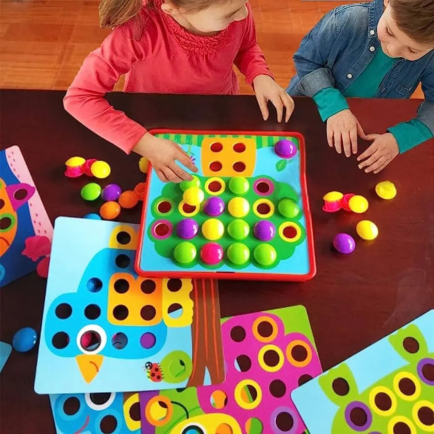 Pilzknopf-Mosaikspiel – Lernspielzeug für Feinmotorik & Kreativität Mivoza Deutschland