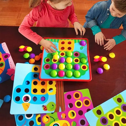 Pilzknopf-Mosaikspiel – Lernspielzeug für Feinmotorik & Kreativität Mivoza Deutschland