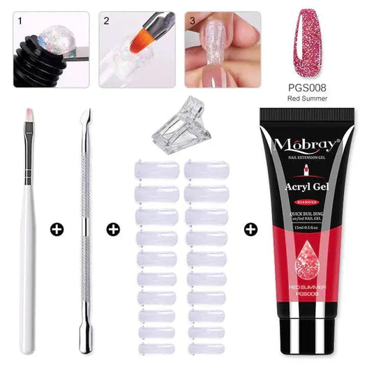Polygel Nagelset — Langanhaltendes, geruchloses Gel für perfekte Nägel Mivoza Deutschland