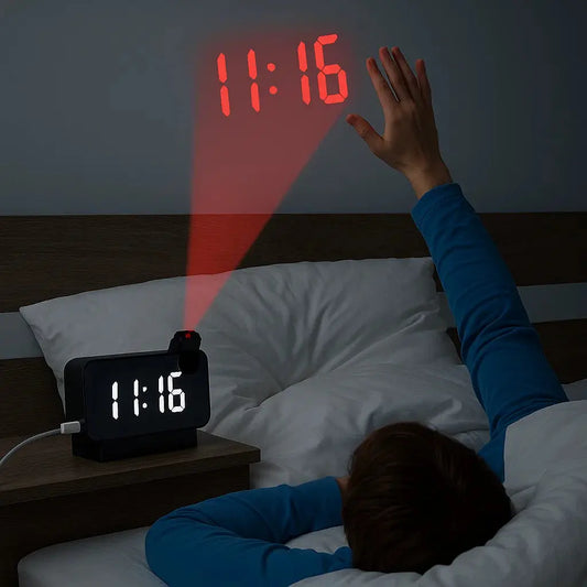 Projektionswecker mit Spiegelanzeige und großem LED-Display Mivoza Deutschland