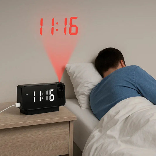 Projektionswecker mit Spiegelanzeige und großem LED-Display Mivoza Deutschland
