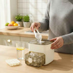 Eiswürfelbox mit Druckfunktion – 48 Würfel ohne Kleckern & ohne Mühe