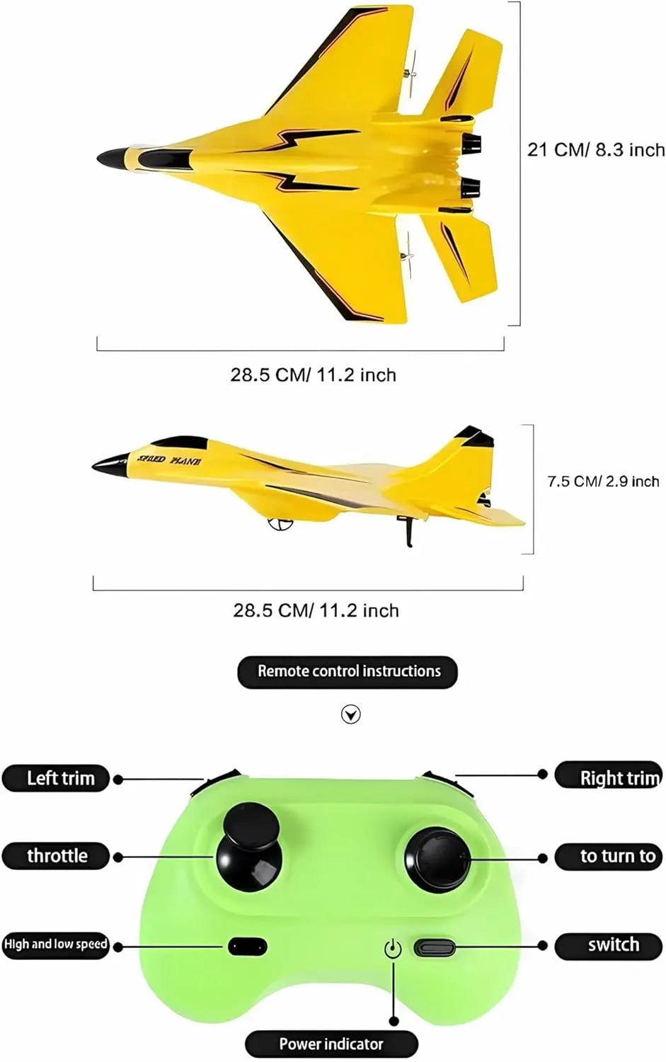 RC-Flieger mit Gyroskop – Kinderfreundlich & perfekt für draußen Mivoza Deutschland