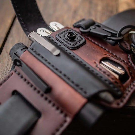 Rindleder-Multitool-Gürteltasche — Robuster Halter für taktische Ausrüstung Mivoza Deutschland