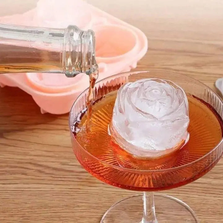 Rosen Eiswürfelform – 3D Silikon für elegante Eiswürfel (4 Gitter) Mivoza Deutschland
