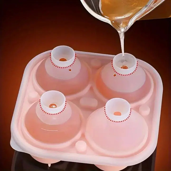 Rosen Eiswürfelform – 3D Silikon für elegante Eiswürfel (4 Gitter) Mivoza Deutschland
