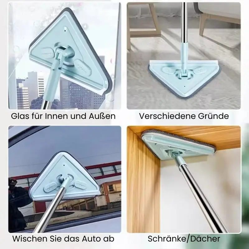 Rotierender Mikrofasermopp mit Edelstahlstiel Mivoza Deutschland