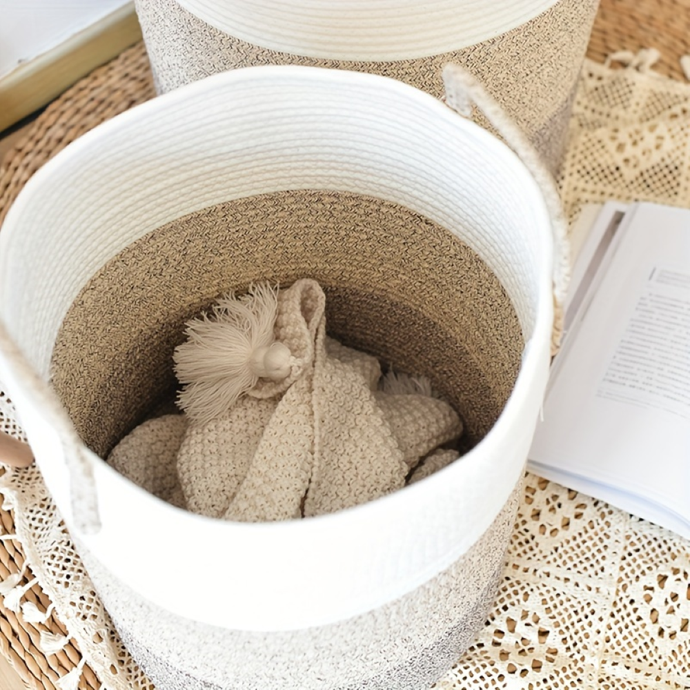 Baumwoll-Wäschekorb Rund – Fasst Mehr, Bleibt Ordentlich