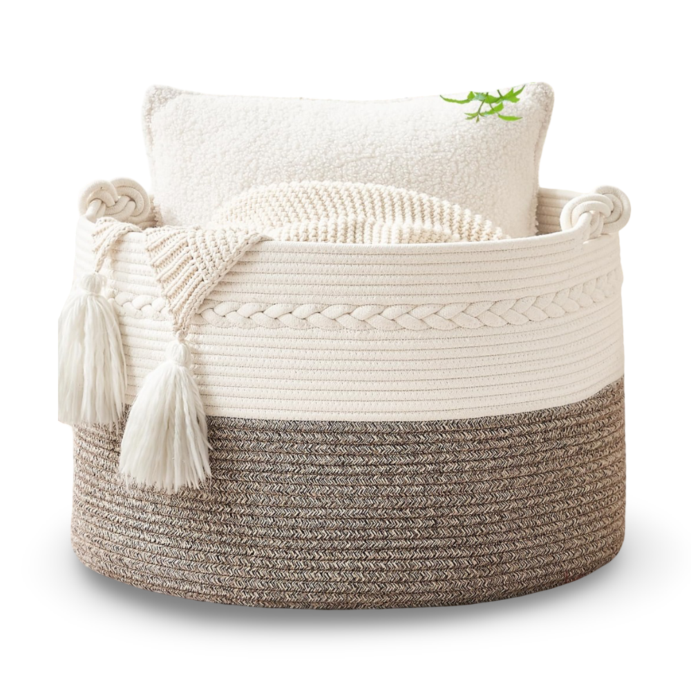 Baumwoll-Aufbewahrungskorb Rund Groß – Fasst Alles Ordentlich