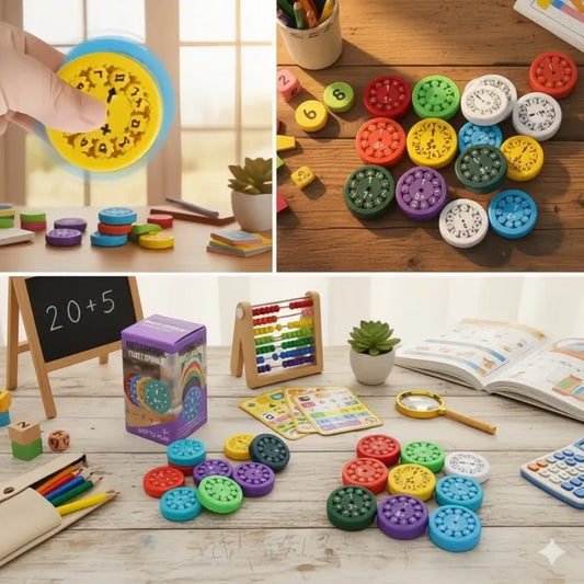 Ruhiges Mathematik-Training für Kinder: 9-teiliges Fidget-Spinner-Set löst Hausaufgaben-Streitigkeiten Mivoza Deutschland