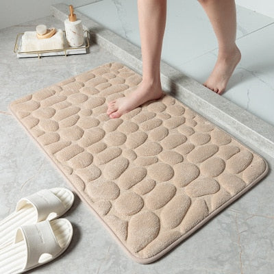 BathMat™ Geprägter Badvorleger mit Kopfsteinpflaster