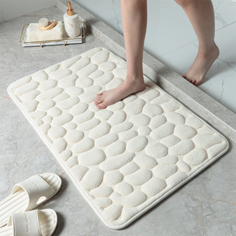 BathMat™ Geprägter Badvorleger mit Kopfsteinpflaster