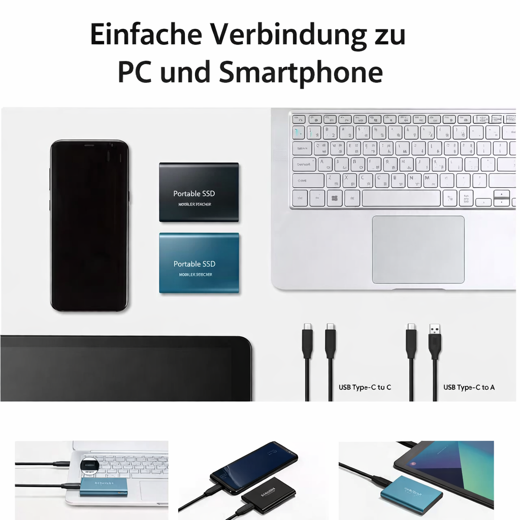 Externe SSD Festplatte 128GB – Ultraschnell USB 3.1