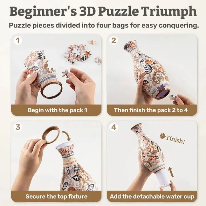 Saisonale 3D Kunst-Puzzle-Vase – Dekorativ und Funktional Mivoza Deutschland