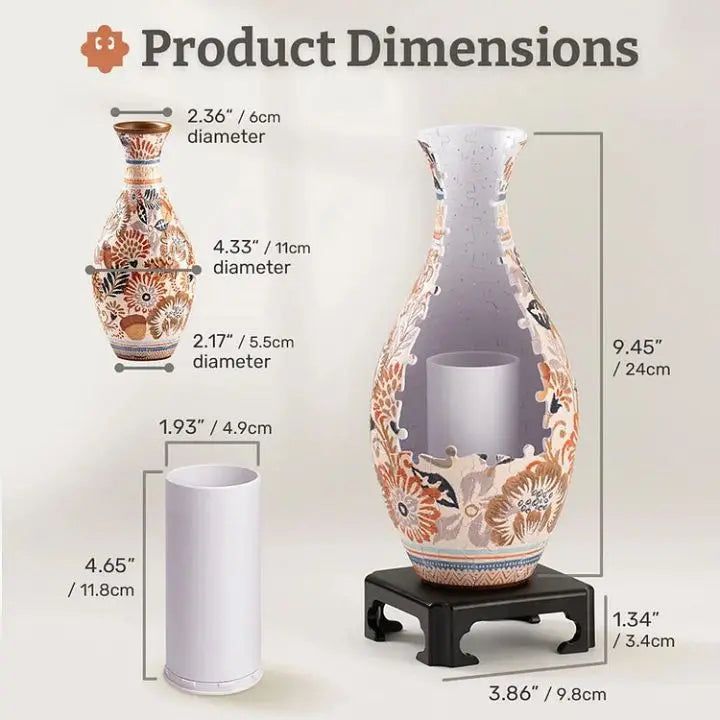 Saisonale 3D Kunst-Puzzle-Vase – Dekorativ und Funktional Mivoza Deutschland