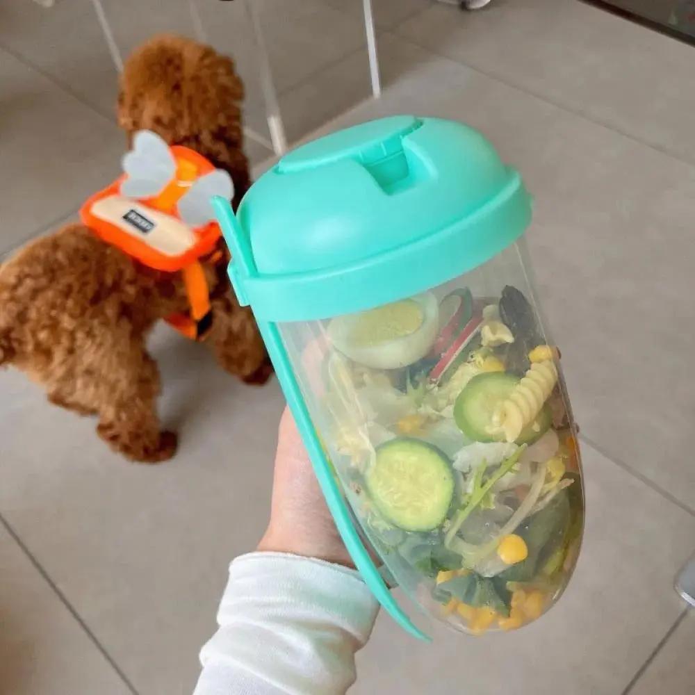 Salatbecher To-Go — Mit Gabel & Soßenschale für bequemes Essen unterwegs Mivoza Deutschland