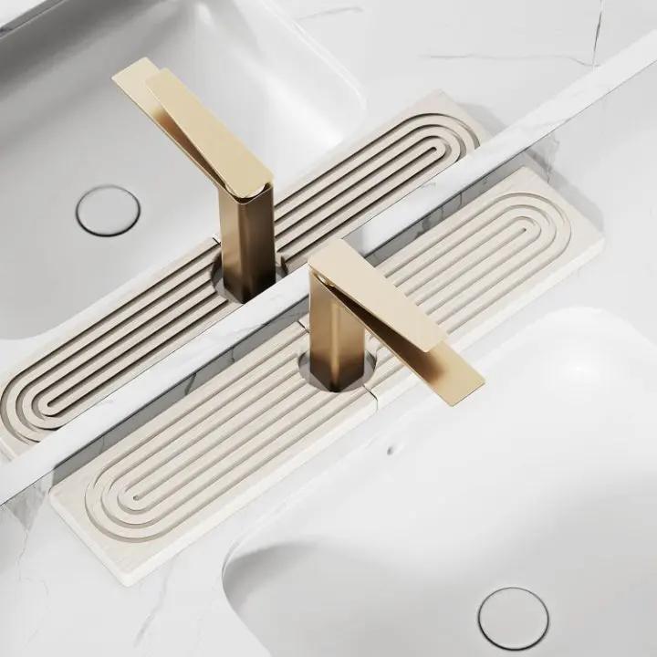 Saugstarke Steinmatte für Küche & Bad – Stilvoll, sauber und langlebig (2-teiliges Set) Mivoza Deutschland