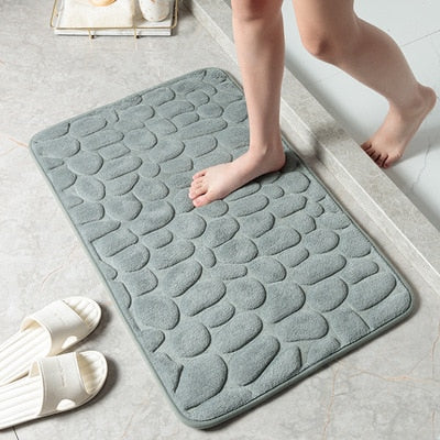 BathMat™ Geprägter Badvorleger mit Kopfsteinpflaster