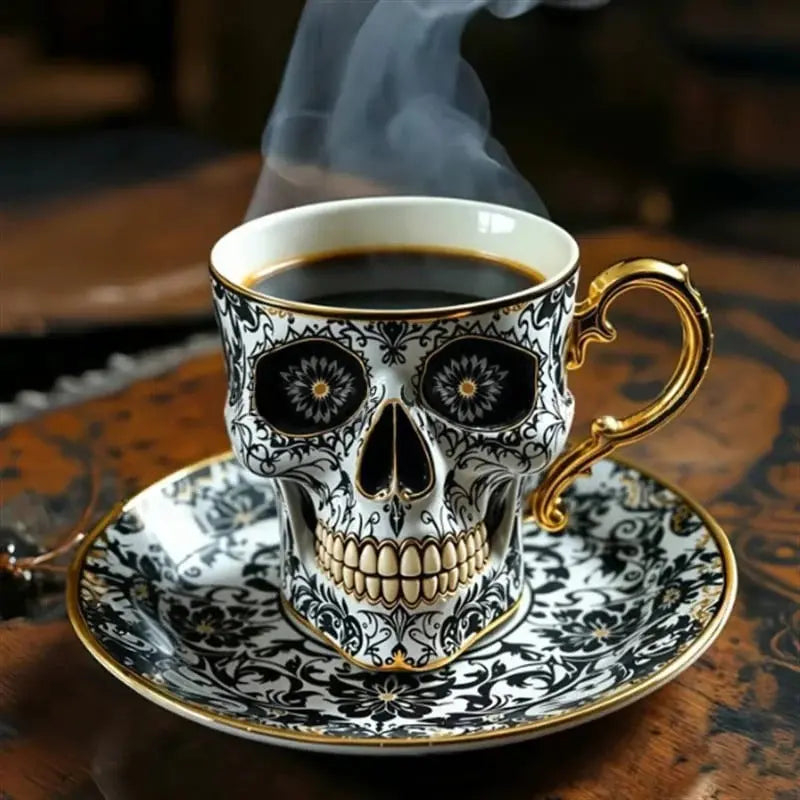 Schädel Design Kaffeetasse — Mystischer Eyecatcher für Tisch & Vitrine Mivoza Deutschland