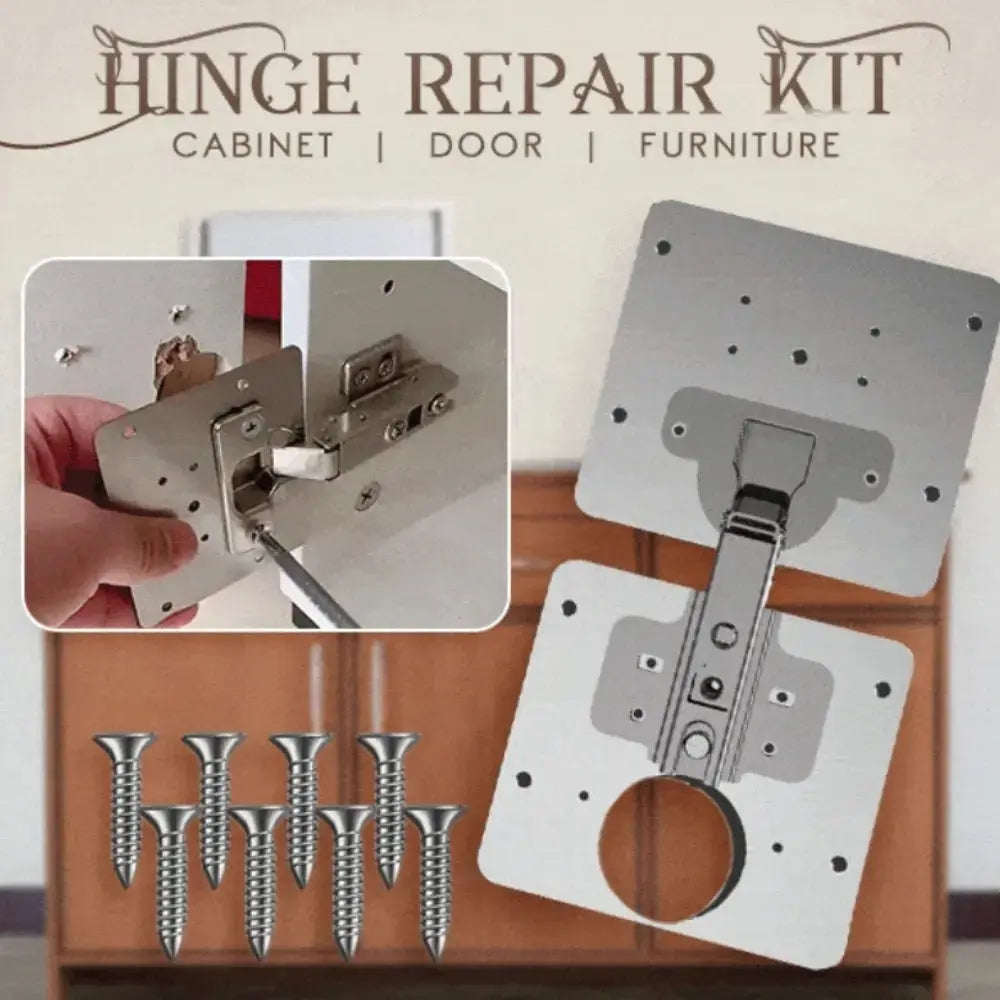 2+2 GRATIS | Scharnier-Reparaturplatten-Set [INKLUSIVE Schrauben] Mivoza Deutschland