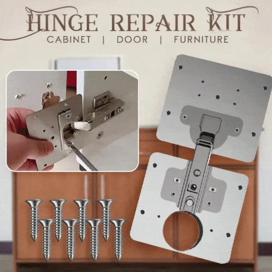 2+2 GRATIS | Scharnier-Reparaturplatten-Set [INKLUSIVE Schrauben] Mivoza Deutschland