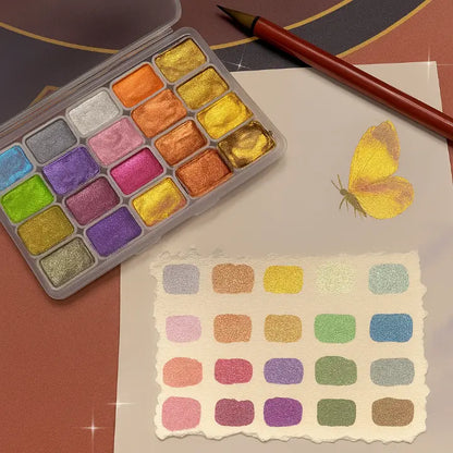 Schimmerndes Aquarellfarbenset – Verleiht Ihren Kunstwerken einen faszinierenden, magischen Glanz Mivoza Deutschland