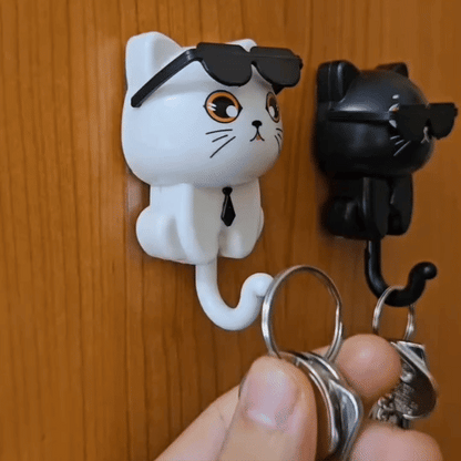 Schlüsselhaken Katze mit Sonnenbrille – Stilvoll für Flur & Küche Mivoza Deutschland