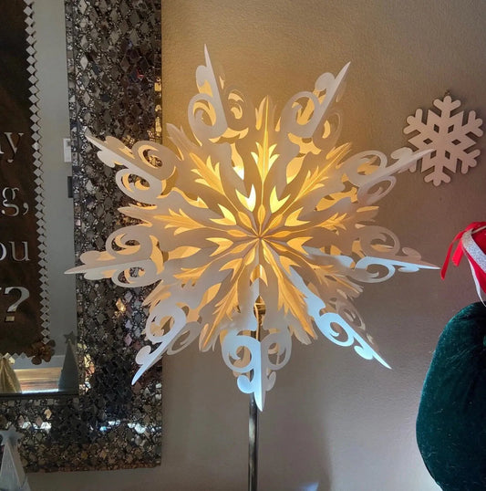 Schneeflocken-Weihnachtslaterne – Elegantes Licht für Winterabende Mivoza Deutschland