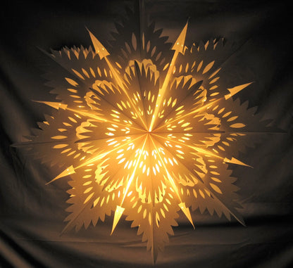 Schneeflocken-Weihnachtslaterne – Elegantes Licht für Winterabende Mivoza Deutschland