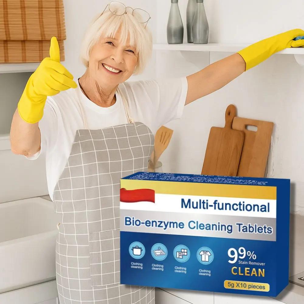 Schnell wirkende Bio-Enzym Reinigungstabletten 5 Boxen — Mit starker Fettlösekraft Mivoza Deutschland